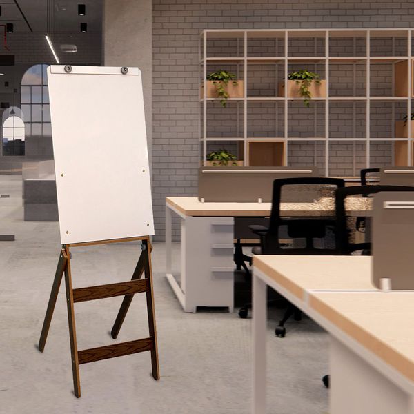 Flip Chart Quadro Branco Fit 54x90cm De Madeira Mdf 