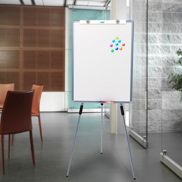 Flip Chart Quadro Branco Office Magnético 67x90cm Tripé Retrátil