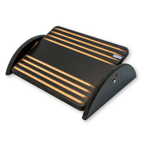 Apoio para os Pés Ergonômico com Regulagem de Altura Preto