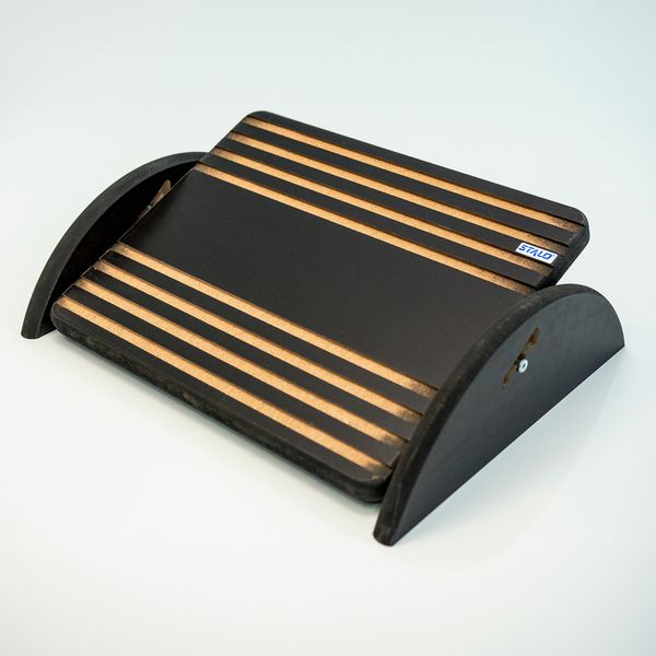 Apoio para os Pés Ergonômico com Regulagem de Altura Preto