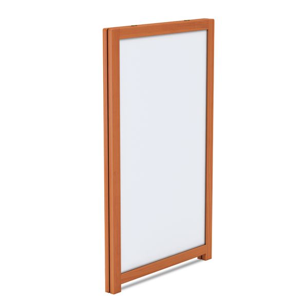 Cavalete de Calçada Standard Branco 100x60 cm Moldura Pinus Mogno