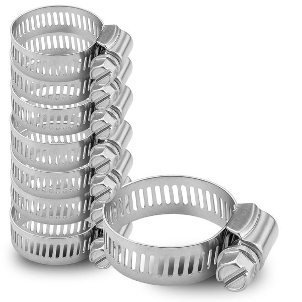 Kit 100 Abraçadeira Metal para Mangueira de Gás 1" Ômega