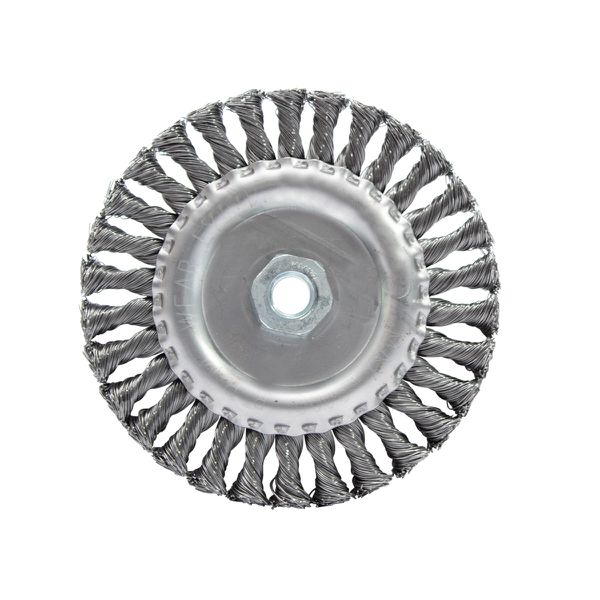 ESCOVA CIRCULAR TRANCADA 6" X 1/2" PORCA M14 ACO INOX