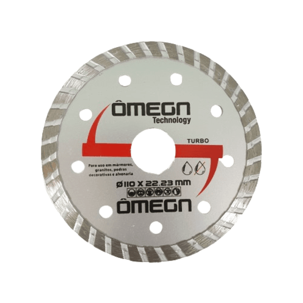 Disco Diamantado Turbo 110x22,23mm Para Esmerilhadeira / Serra Mármore