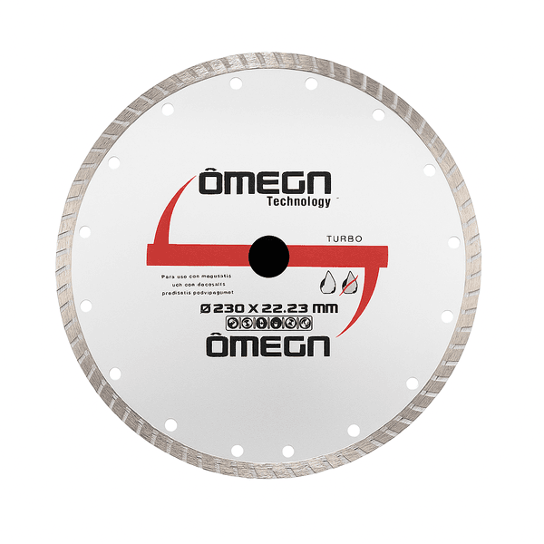 Disco Corte Diamantado Turbo 9 Pol 230mm Esmerilhadeira 