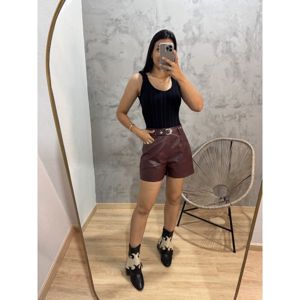 BODY PRETO MALHA CANELADA 
