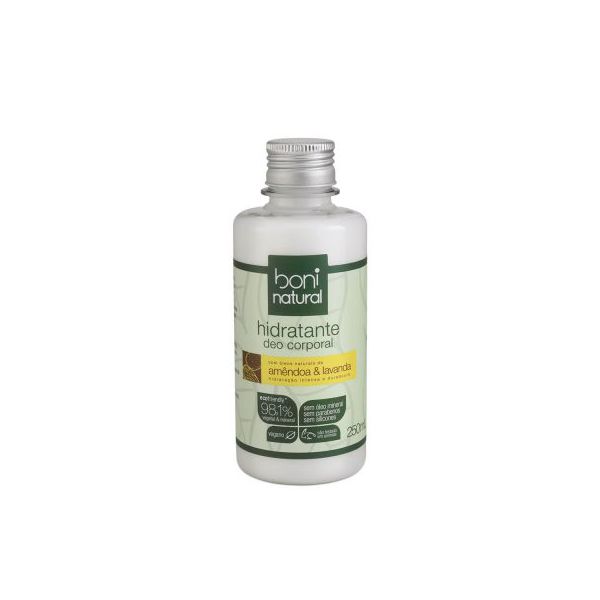 Hidratante Corporal Natural e Vegano de Amêndoa e Lavanda - Boni - 250ml