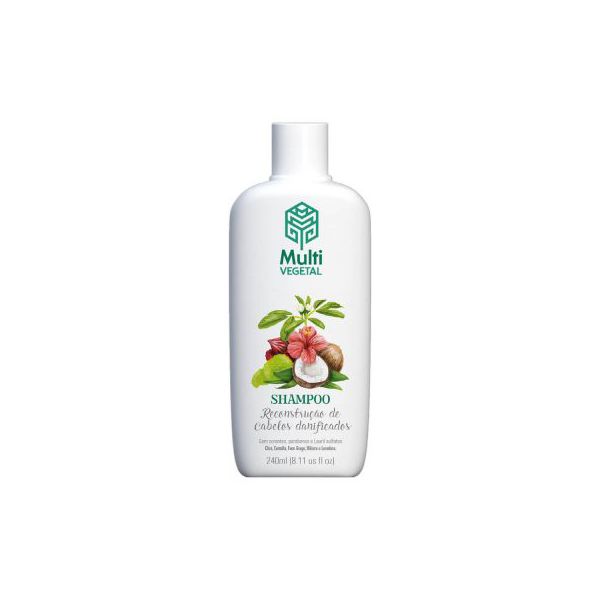 Shampoo de Coco Natural e Vegano - Multi Vegetal - 240ml