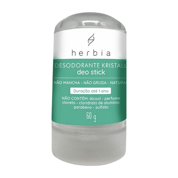 Desodorante Cristal em Pedra - Sem Perfume - Herbia 60g