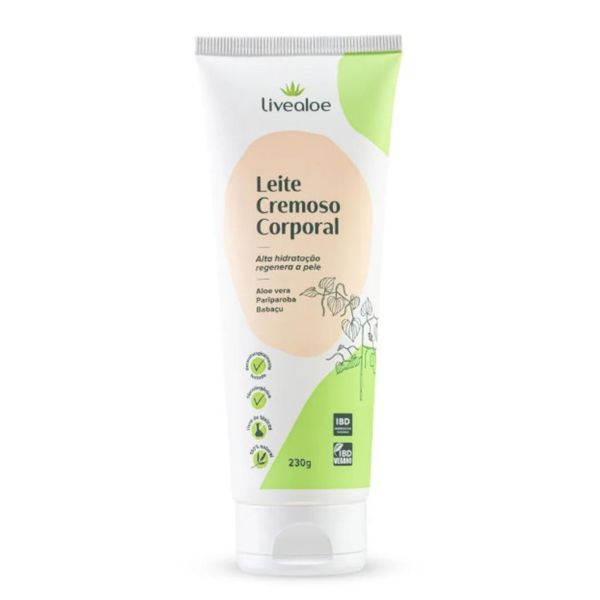 Leite Cremoso Corporal Hidratante Livealoe 230g
