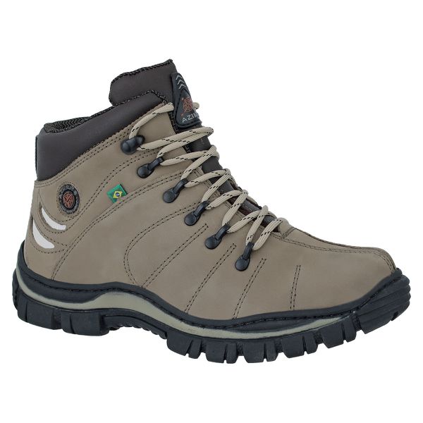 Bota Azimute Brasil 921 Nobuck Adventure Couro Cinza