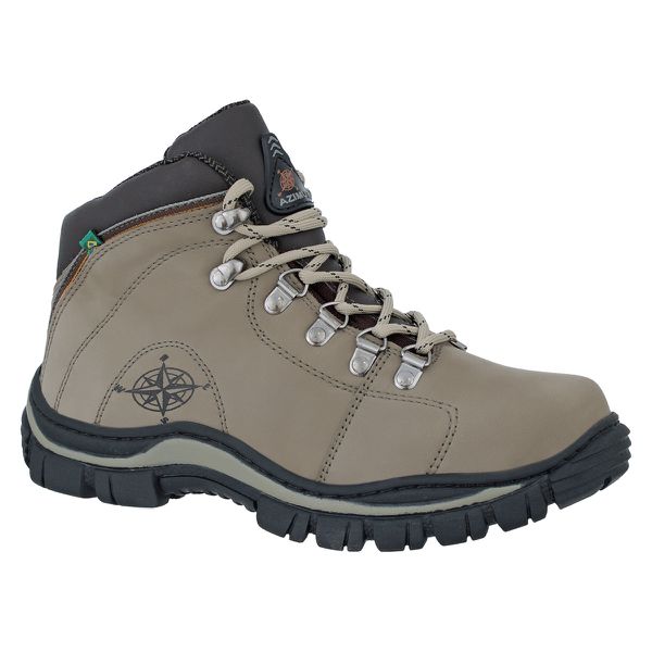 Bota Azimute Brasil 927 Nobuck Adventure Couro Cinza