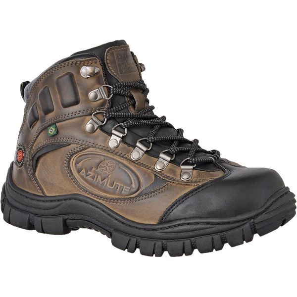 Bota Azimute Brasil 603 Adventure em Couro Cinza