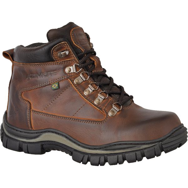 Bota Azimute Brasil 900 Adventure em Couro Castor