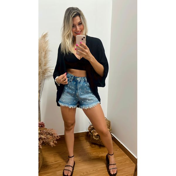 Conjunto Kimono+Top Preto