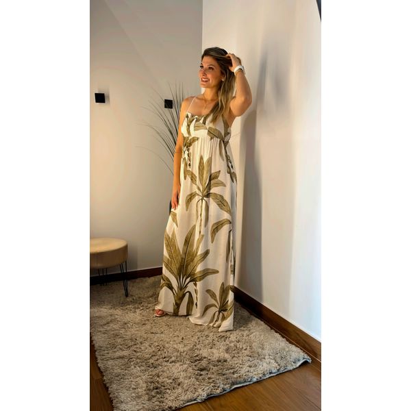 Vestido Longo Estampado 