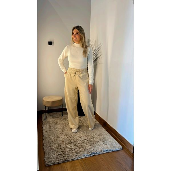 Pantalona Bege Moletinho 