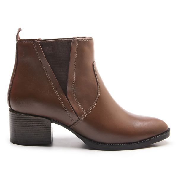 Bota Coturno Feminino Kader Woman Salto Alto com Elástico chocolate