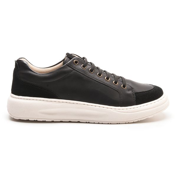 Sapatenis Casual Sola-alta Calprado Preto Couro