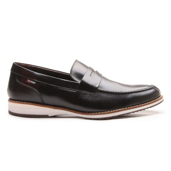 SAPATO MASCULINO MOCASSIM PRETO EM COURO