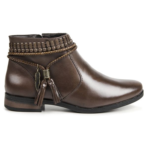 Bota Feminina Kader Woman Couro Chocolate