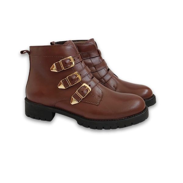 BOTA CASUAL KADER WOMAN FEMININA ZÍPER TIRAS FIVELAS MODERNA