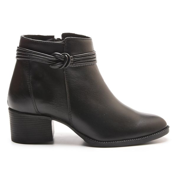 Bota Coturno Feminino Kader Woman Preto Salto Alto com Zíper