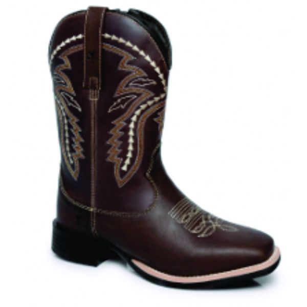 Bota Texana Masculina Látego Pinhão com Bordado BOTA TEXANA MASCULINA LÁTEGO PINHÃO COM BORDADO