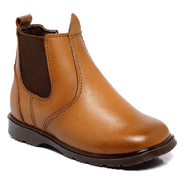 BOTINA INFANTIL MASCULINA LÁTEGO WHISKY BICO QUADRADO