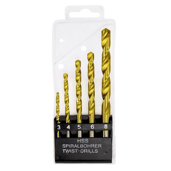 Jogo De Brocas Mtx Ar Metal 3-4-5-6-8 Mm 723839 Titanio 5 Pc