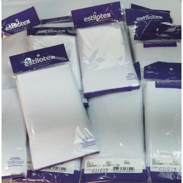 Kit Pano De Copa Liso Estilotex Embanhado Branco (5 panos)