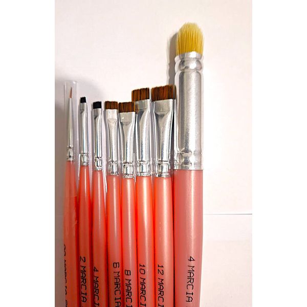 NOVO Kit de Pincéis Para Pintura em Tecido Completo Coleção Márcia Spassapan (Com 8 Pincéis) 