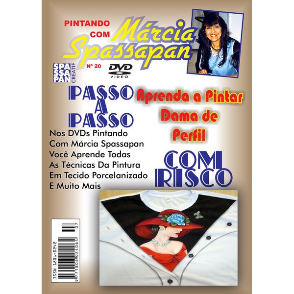 DVD Pintando Com Marcia Spassapan Edição Nº20 - Dama de Perfil + Projeto