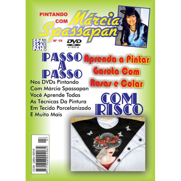 DVD Pintando Com Marcia Spassapan Edição Nº19 - Garota Com Rosas e Colar + Projeto