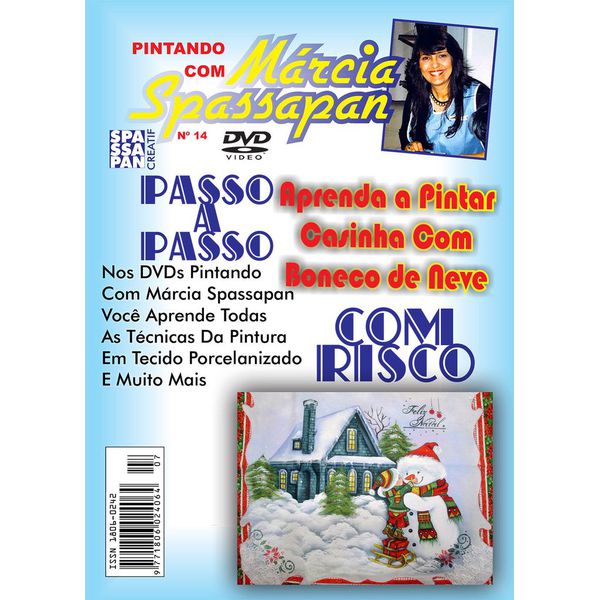 DVD Pintando Com Marcia Spassapan Edição Nº14 - Casinha Com Boneco de Neve + Projeto