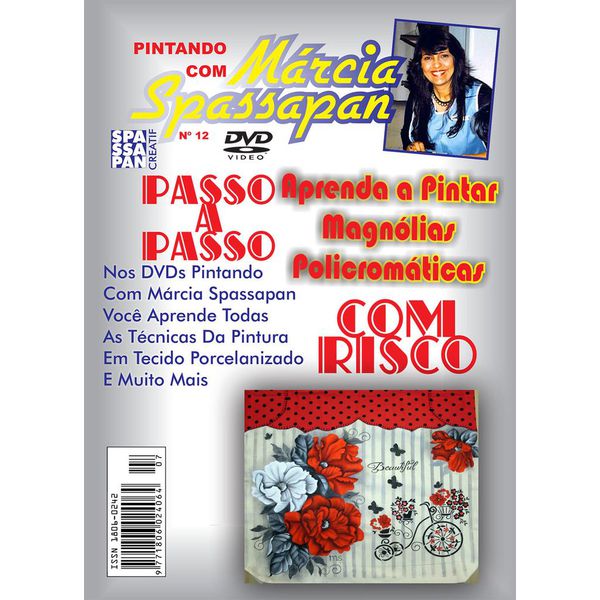 DVD Pintando Com Marcia Spassapan Edição Nº12 - Magnolias Policromaticas + Projeto