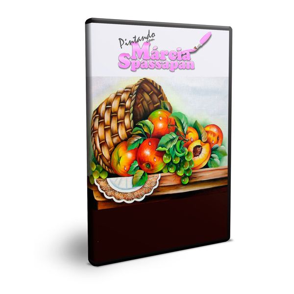 DVD Pintura em Tecido Márcia Spassapan Cesta com Frutas