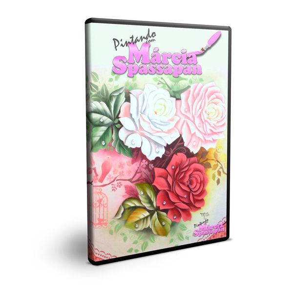 DVD Pintura em Tecido Márcia Spassapan Rosas com Pássaros