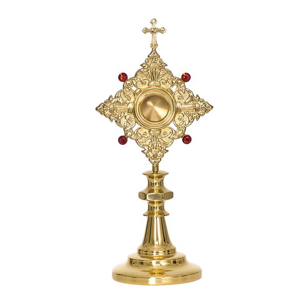 Relicário em Latão com Acabamento Dourado Detalhe Pedras