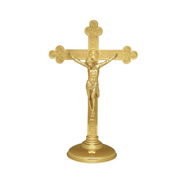 Crucifixo de Mesa Dourado 36x22cm