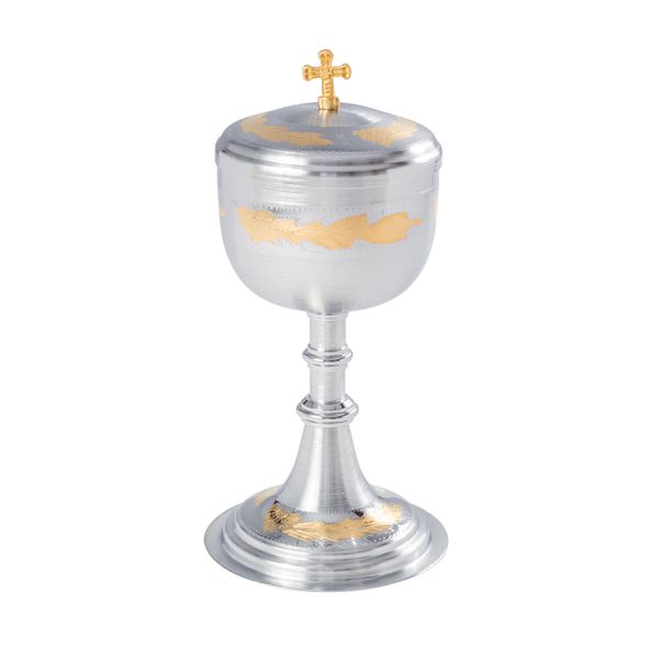 Cibório - Detalhe Uva Cromado 20,5x8,6cm