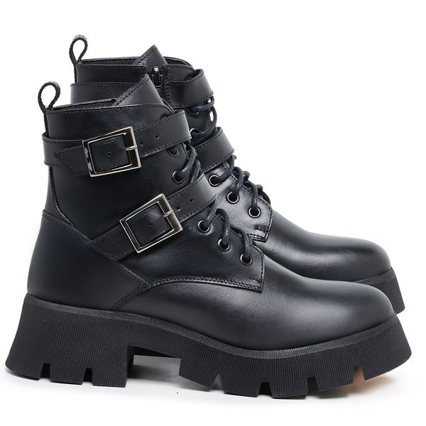 Bota coturno shop fivela