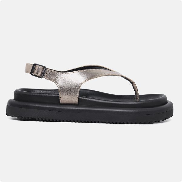 Sandalia Papete Feminina Betina Ouro Light
