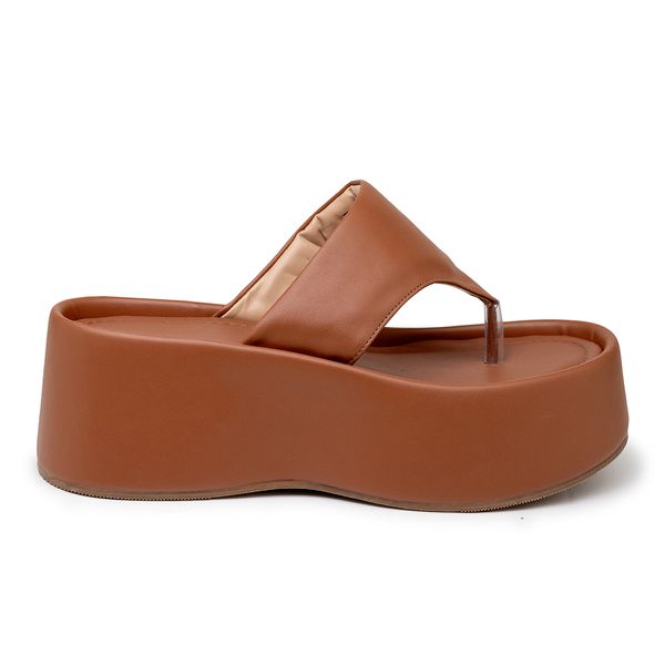 Papete Flat Feminina em Napa Caramelo 5100