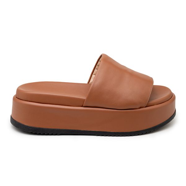 Tamanco Papete Flatform Feminina Caramelo 5300 