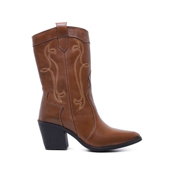 Bota texana marrom feminina 2025