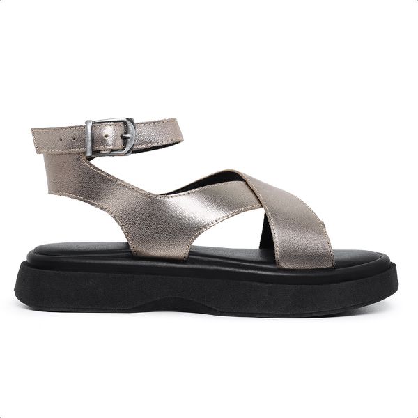 Sandalia Papete Feminina Marina Ouro Light