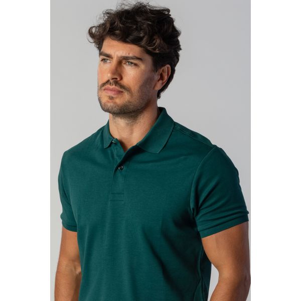 Camisa Polo Peruano verde escuro