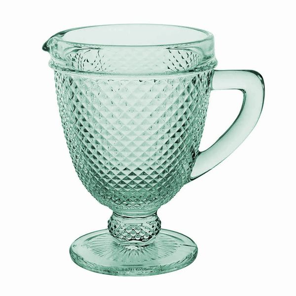 Jarra Vidro Bico De Jaca 1 Litro Turquesa Bon Gourmet
