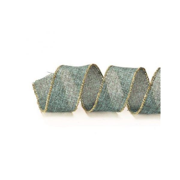 Fita Aramada Azul Claro e Ouro 6,3cmx9,14m